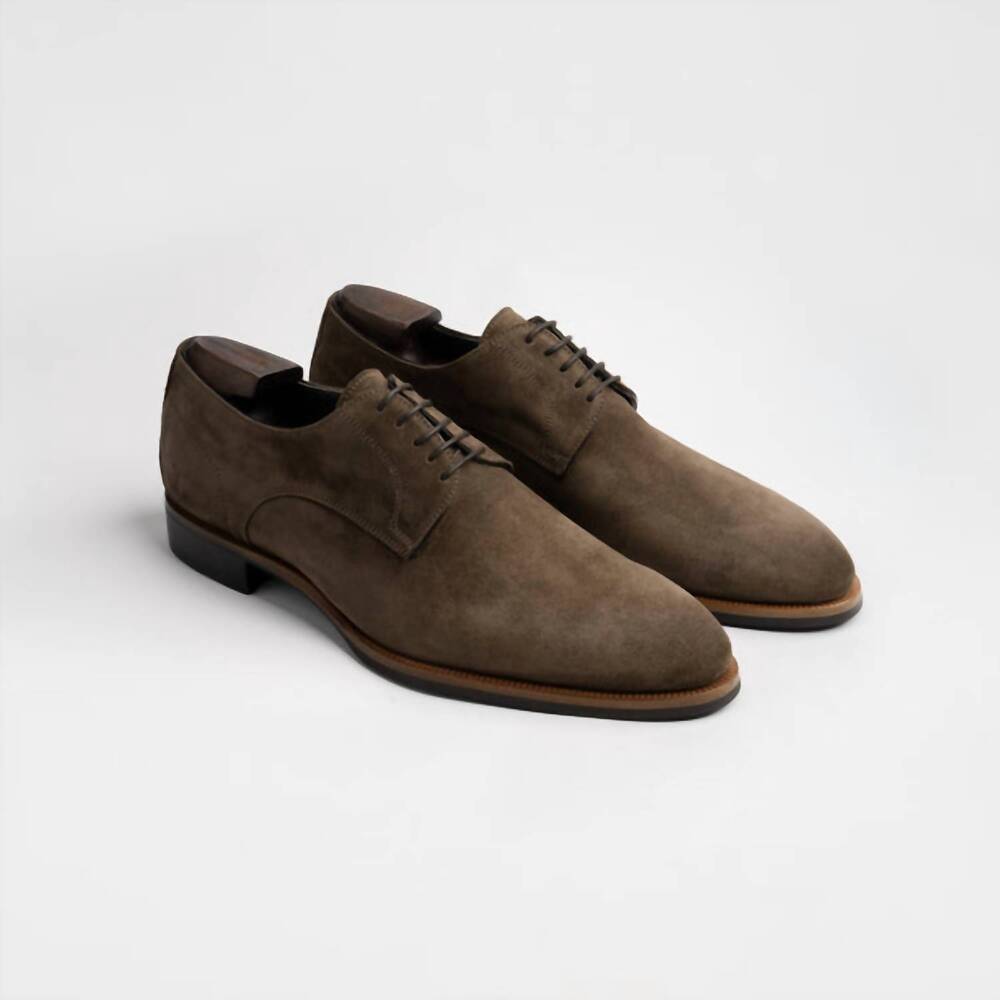 NEW SCARPE DI BIANCO men's pisa suede derby shoes in dark bark